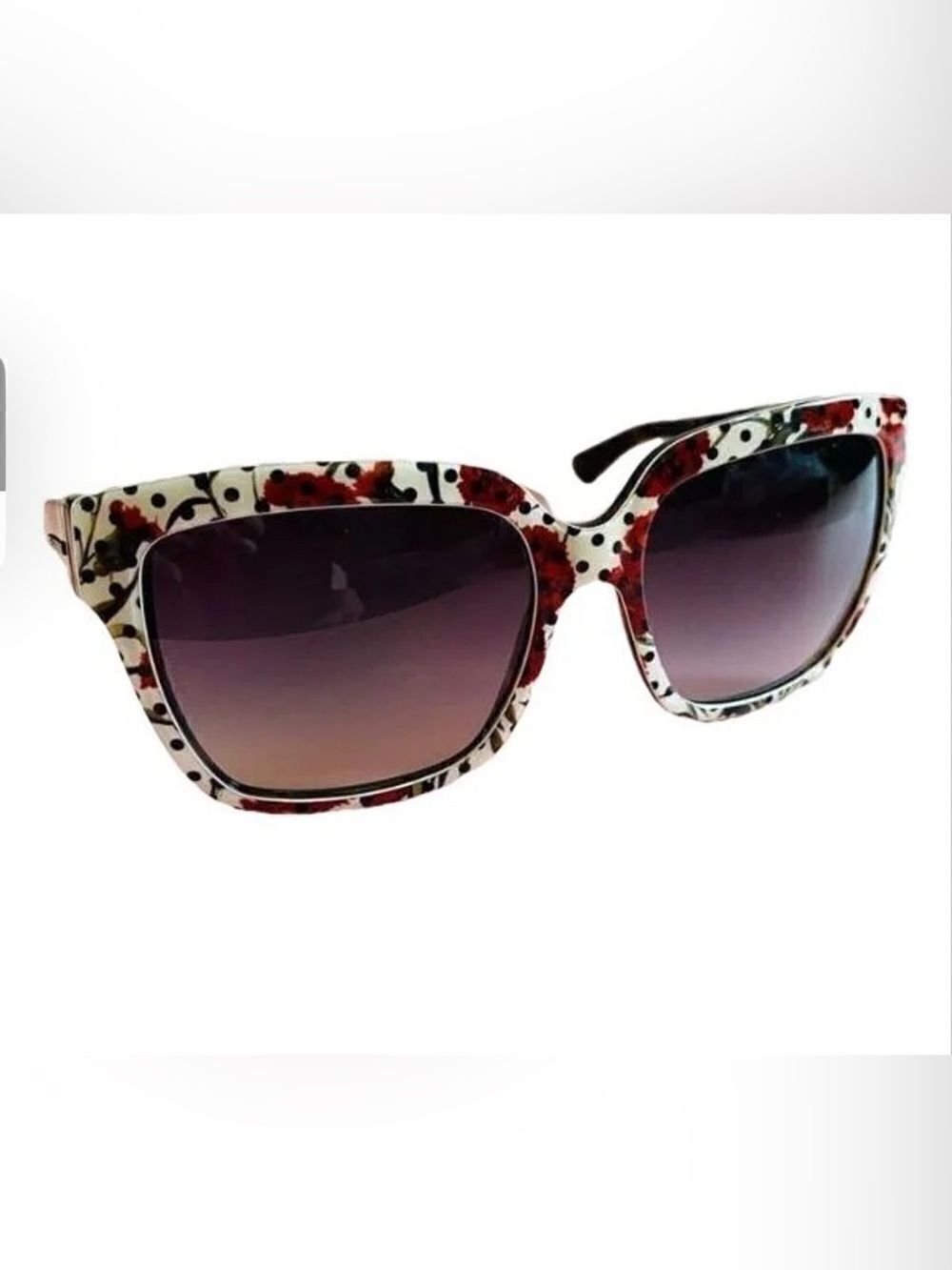 🛍️Dolce & Gabbana Authentic Carnation White Havana-Grey Gradient Sunglasses
